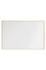 Extra Large Gold Edged Aluminium Wall Mirror 47"X31" 120 x 80cm MirrorOutlet