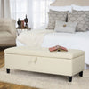 Rectangle Ottoman Stool Chair Soft Bench Storage Box Chest Blanket/Toy Container