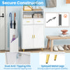 Kitchen Storage Cabinet 2 Door Buffet Sideboard with 2 Drawers White