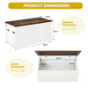 Flip-top Storage Chest 2-in-1 Modern Wooden Storage Bench Trunk Organizer Bench