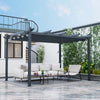 Outdoor Retractable Pergola Aluminum Grill Canopy Metal Shelter Grape Trellis