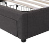 6ft Super King Upholstered Ottoman Bed Frame with Hydraulic Storage & Headboard