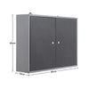 Large 2 Door Lockable Workshop Garage Tools Storage Cabinet Tool Chest Box Metal