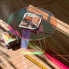 Coffee Table with Multiple Rainbow Colors In Light From Suitable Color