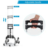 Folding Hand Truck Outdoor Stair Climbing Cart w/ Elastic Rope & 4 Wheels