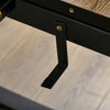 Extendable Dining Table Rectangular Effect Tabletop with Steel Frame