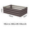 Garden Raised Bed Galvanised Steel Outdoor Planter Pot Vegetable Flower Herb Box