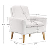 Modern Accent Chair Sherpa Fabric Upholstered Leisure Armchair Single Sofa Chair