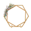 XL Stunning Double-Hexagon Wooden Wedding Arch Backdrop Stand Archway Arbor Boho