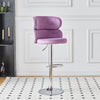 Set of 2/4/6 Velvet Bar Stools for Breakfast Kitchen Comtemporary Barstool Chair