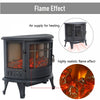Electric Stove 3-Side Panoramic Fireplace LED Flame Effect Burner Log Stove Heat