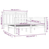 Bed Frame Solid Wood 140x190 cm