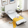 Folding Bed Rollaway Bed Portable Metal Guest Bed With 10cm Memory Foam Mattress