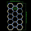 14x Hexagon LED Lighting For Car Wash Detail Home Garage Workshop Retail Mancave