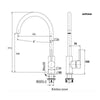Brass Kitchen Dual Sink Mixer Taps 360° Swivel Spout Laundry Faucet,Brushed Gold