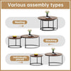 Nesting Coffee Tables Set of 2, Round Stacking Sofa Side Tables for Living Room