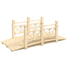 Gecheer Garden with Railings 150x67x56cm Solid Wood Spruce Lawn Pond Y7V8