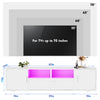 Modern Black TV Unit with RGB LED Lights Entertainment Cabinet Stand Efzfqdgarxg