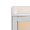 White Vanity Makeup Desk Stool Set With LED Lights Mirror Drawers Dresser Table