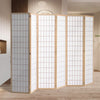 Japanese Style Room Divider Privacy Screen Natural Wooden Frame Non-Woven Fabric