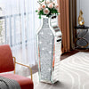 Shiny Tall Floor Vase Sparkly Crushed Diamond Glitter Flower Pot Floor Vase Deco