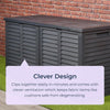 Extra Large Outdoor Storage Box Garden Plastic Patio Container Chest 750L XL