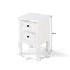 Wooden Bedside Cabinet Table Nitghtstands Set of 2 w/ Storage Drawer Cupboard