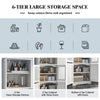 Freestanding Bathroom Storage Cabinet Kitchen Pantry Cupboard w/Shelves