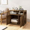 Wooden Side Table Cat House Enclosure Cat Litter Box