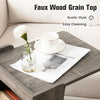 C-Shaped End Table Mobile Sofa Side Table Bedroom Rolling Coffee Table W/Storage