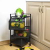 4 Tier Storage Rack Kitchen Rotating Vegetable Serving Bath Trolley Cart Shelf