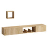 AVIOR TV Stand / TV Cabinet / TV Unit 180 cm / 3-Door / 6-Shelf / Sapphire Oak