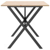 Dining Table X-Frame 160x80x75 Solid Wood Pine and Cast I8P3