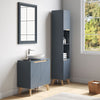 Modern 160cm Wooden 2 Door 2 Shelves Bathroom Cabinet Storage Unit with Legs UK