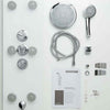 Glass Shower Panel with Thermostatic Mixer LANZAROTE White SCHÜTTE