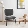 Modern Side Chair Bedroom Reading Accent Chair Adjustable Foot Pads-Grey