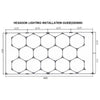 Car Hexagon LED Lighting Detail Garage Workshop Retail Light Honeycomb Hex Gym