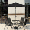 2.7 M Outdoor Patio Umbrella Garden Parasol with Crank Handle &Tilt Adjustment