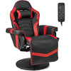 Massage Gaming Chair Height Adjustable Swivel Racing Video Gaming Recliner