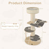Wooden Cat Activity Center Play House Cat Tree Tower 120cm Climbing Stand