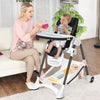 Folding Baby High Chair Convertible Infant Dining Chair Portable Highchair