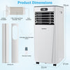 3-in-1 Portable Air Conditioner Rooms Ac Units w/ Remote Control & LED Display