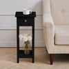 Tall Telephone Bedside Table Cabinet Nightstand Side End Drawer Shelf Storage