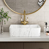 Bathroom Sink Countertop Basin Ceramic Washbasin Sink Vessel Marble Effect Bowl