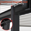 Black Shower Enclosure And Tray Sliding Door Wet Room Cubicle 8mm Nano Glass