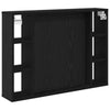 LED Mirror Cabinet - Black Oak - 76x15x55 cm - Made of Engineered Wood