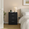 1/2x Bedside Table Cabinets w/ Charging Station Nightstand Storage Unit 3 Drawer