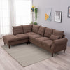 L-Shaped Corner Sofa, Sectional Couch with Built-in USB Port Chaise