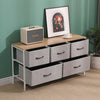 Fabric Cabinets Storage Unit Metal Frame Chest of Drawer Organiser Bedside Table