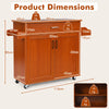 Kitchen Island Cart Rolling Storage Trolley Cart Kitchen Serving Utility Trolley